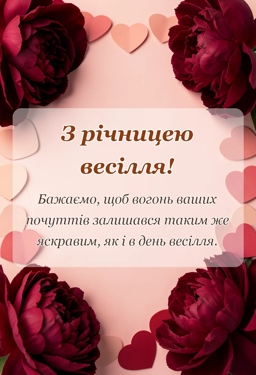красива листівка: привітання з рубіновим весіллям картинки