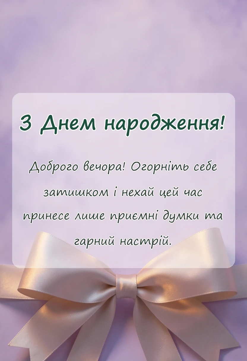 святкова картинка: доброго вечора гарного настрою