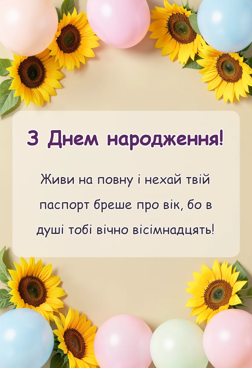 святкова картинка: жартівливі привітання з днем народження