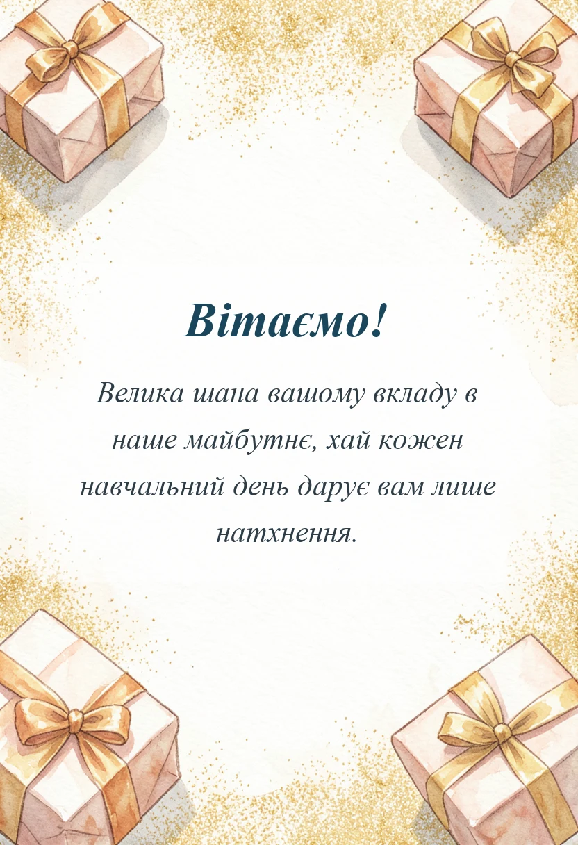 унікальна листівка - подяка вчителям