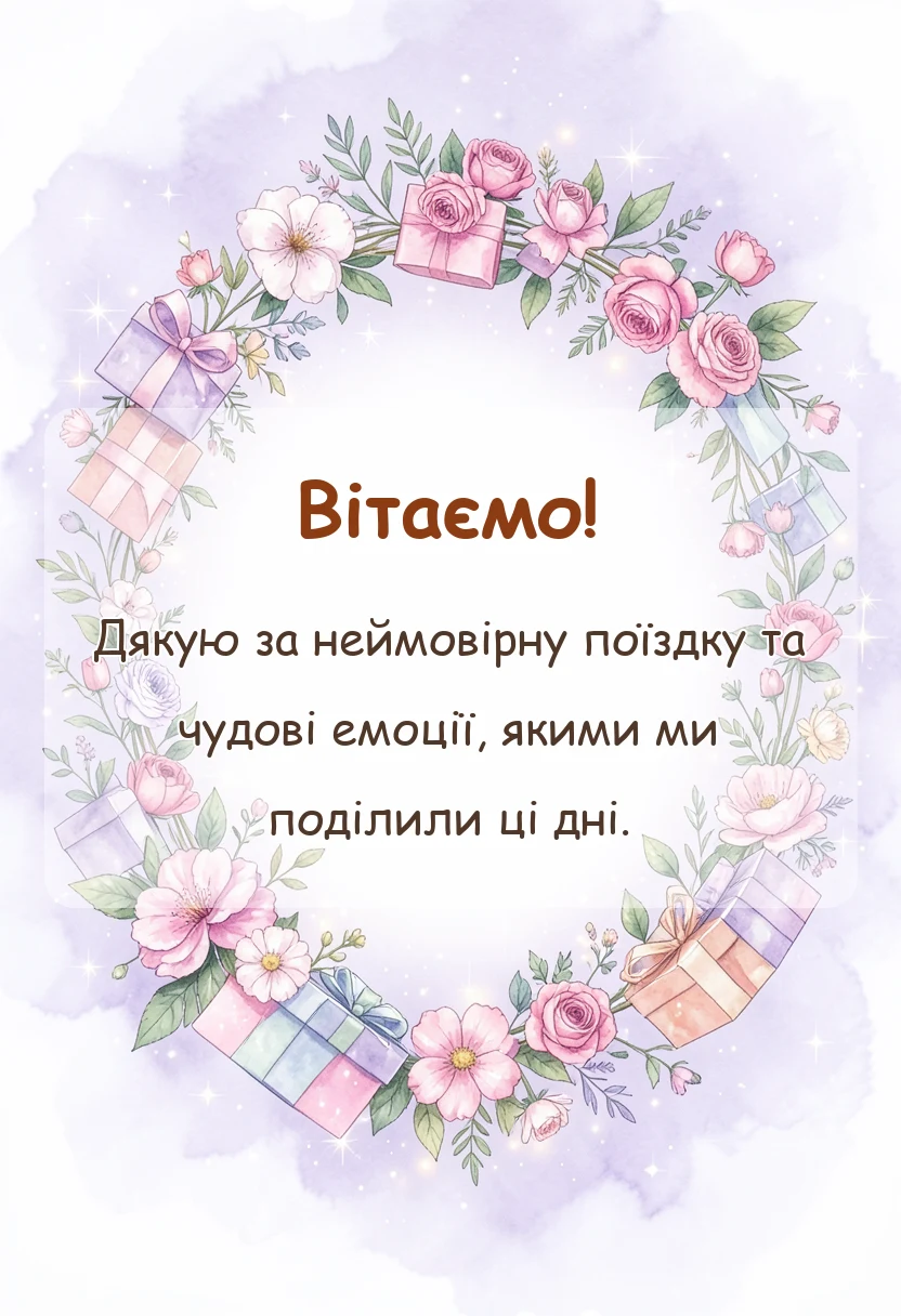 святкова картинка: подяка за подорож