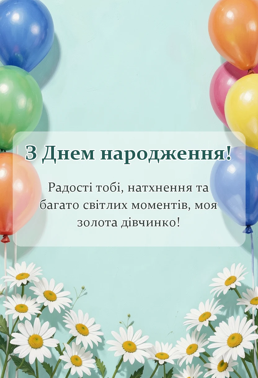 листівка з побажанням - картинки для внучки українською мовою