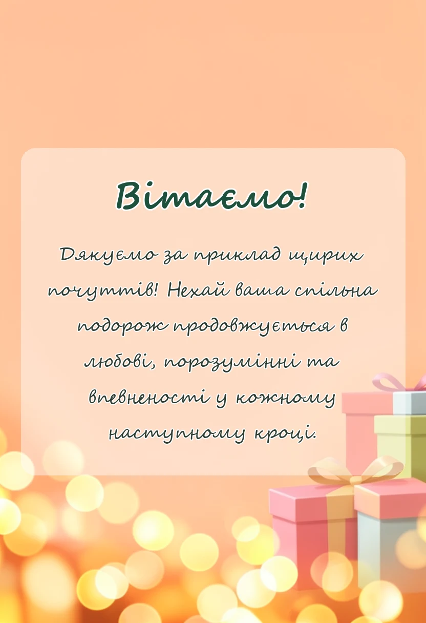 листівка з побажанням - картинки з перлинним весіллям
