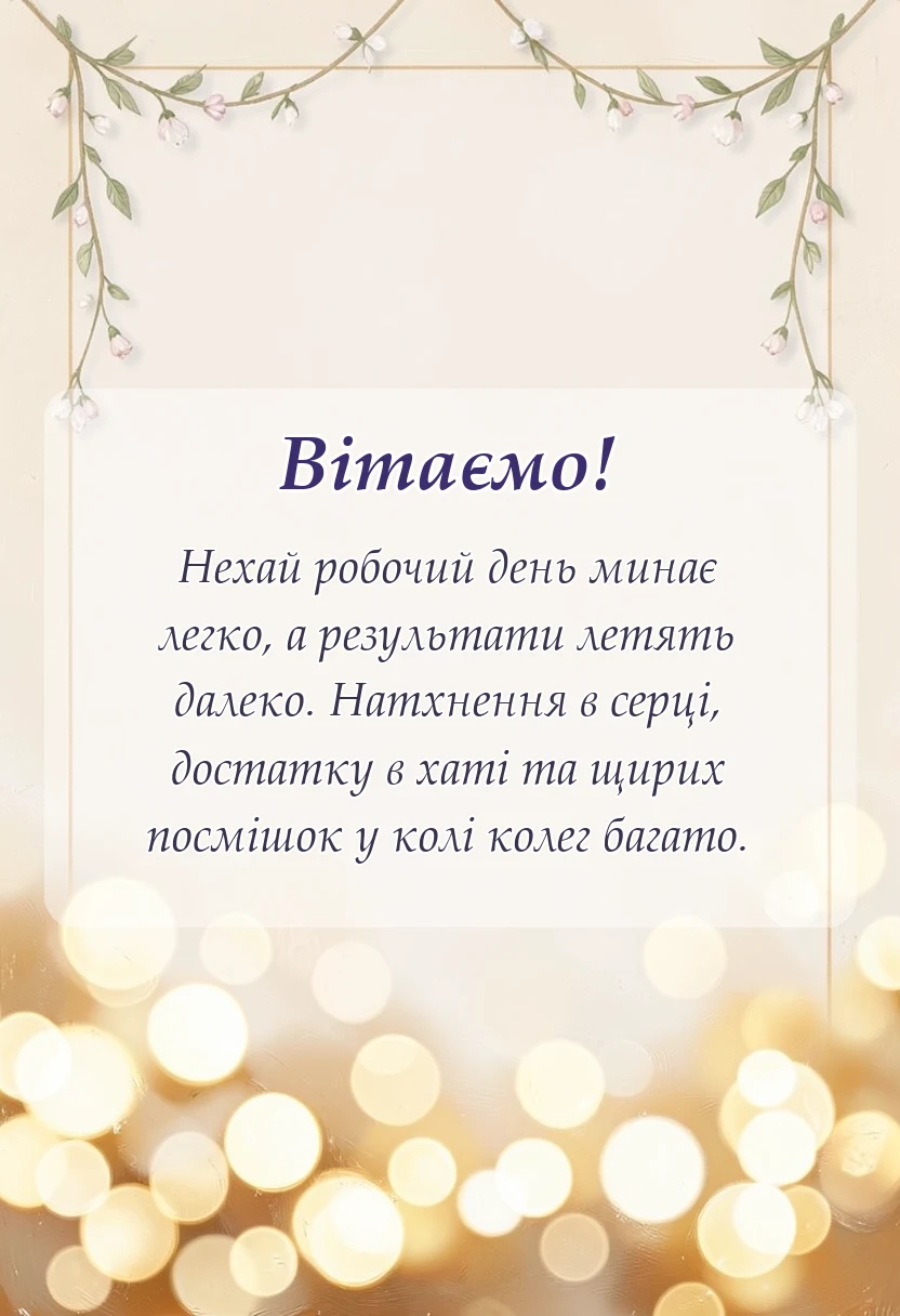 листівка з побажанням - привітання з професійним святом у віршах