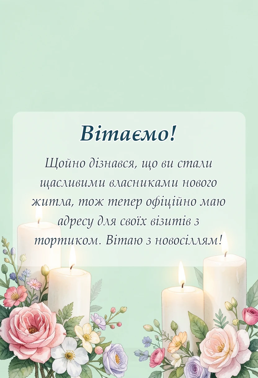 святкова картинка: прикольні привітання на новосілля