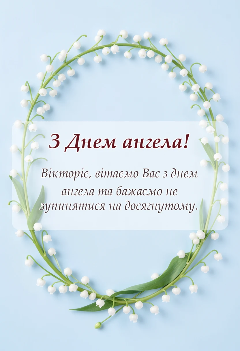 красива листівка: день ангела вікторії привітання