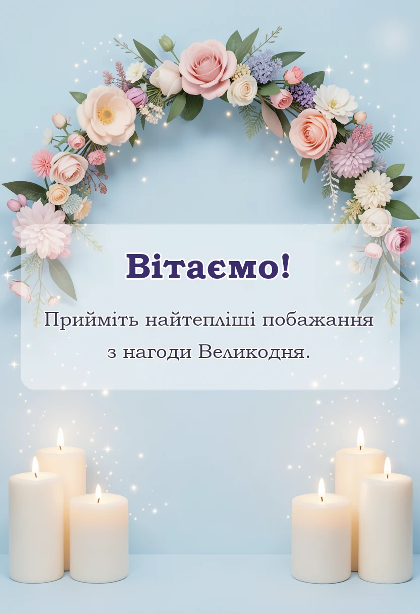 вітальна листівка - привітання з великоднем своїми словами