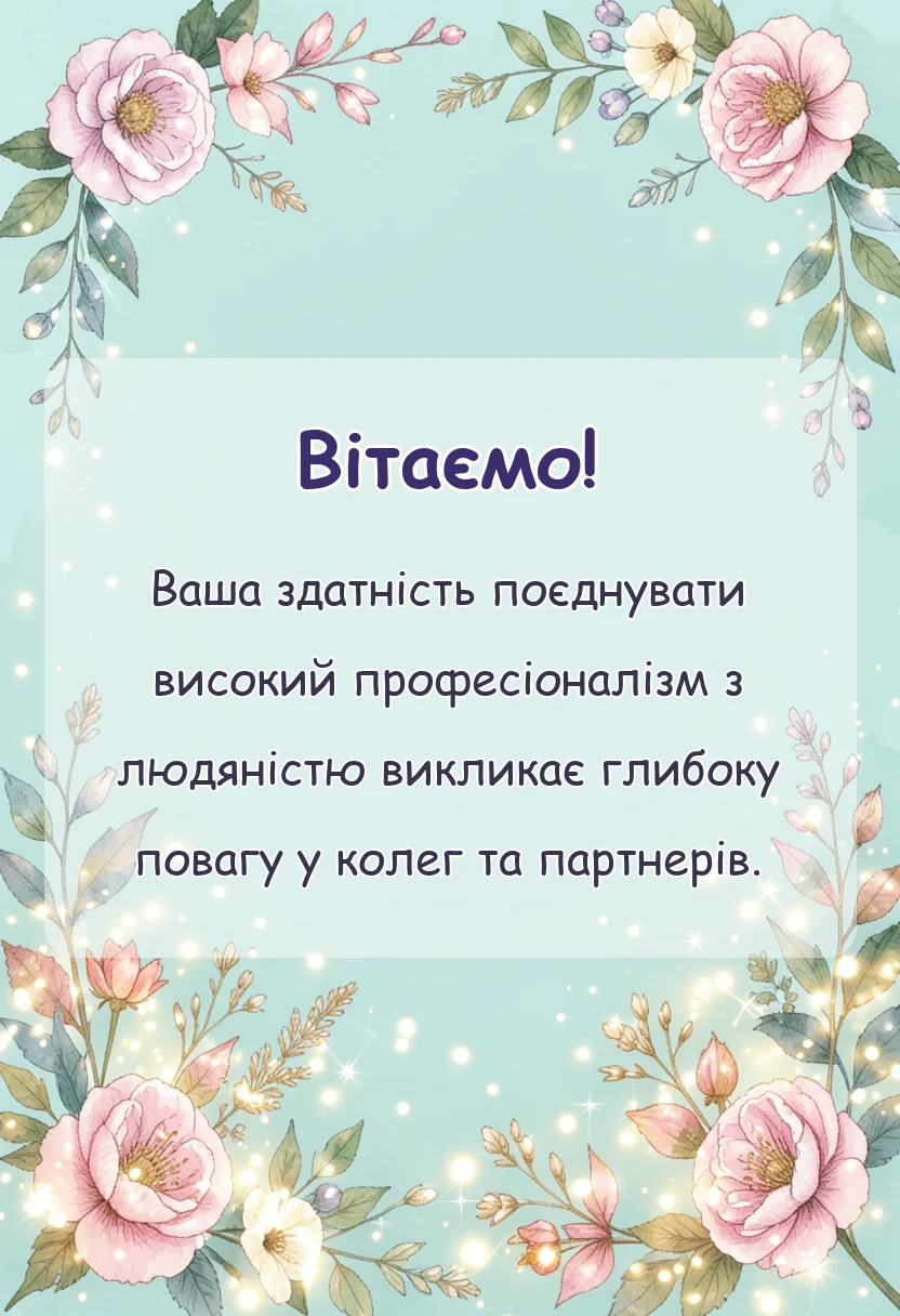 вітальна листівка - привітання з днем української жінки