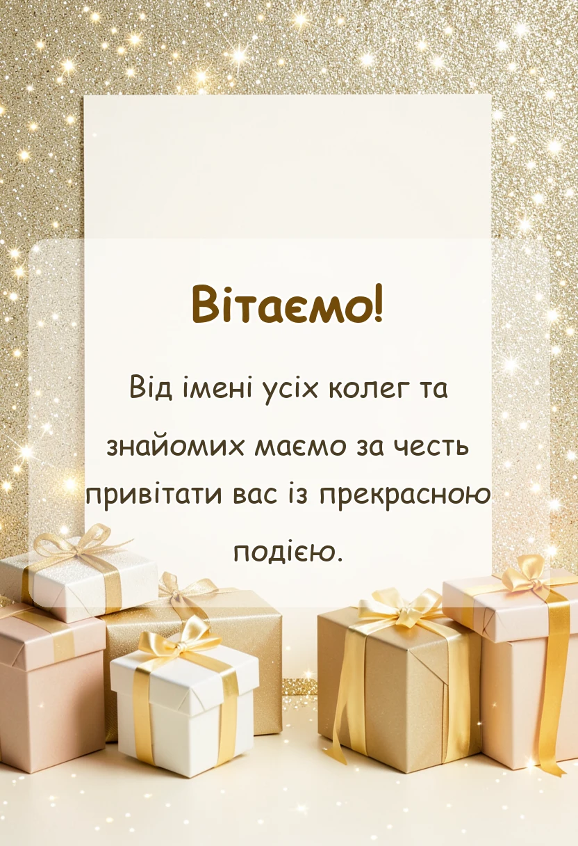 вітальна листівка - привітання на оксамитове весілля