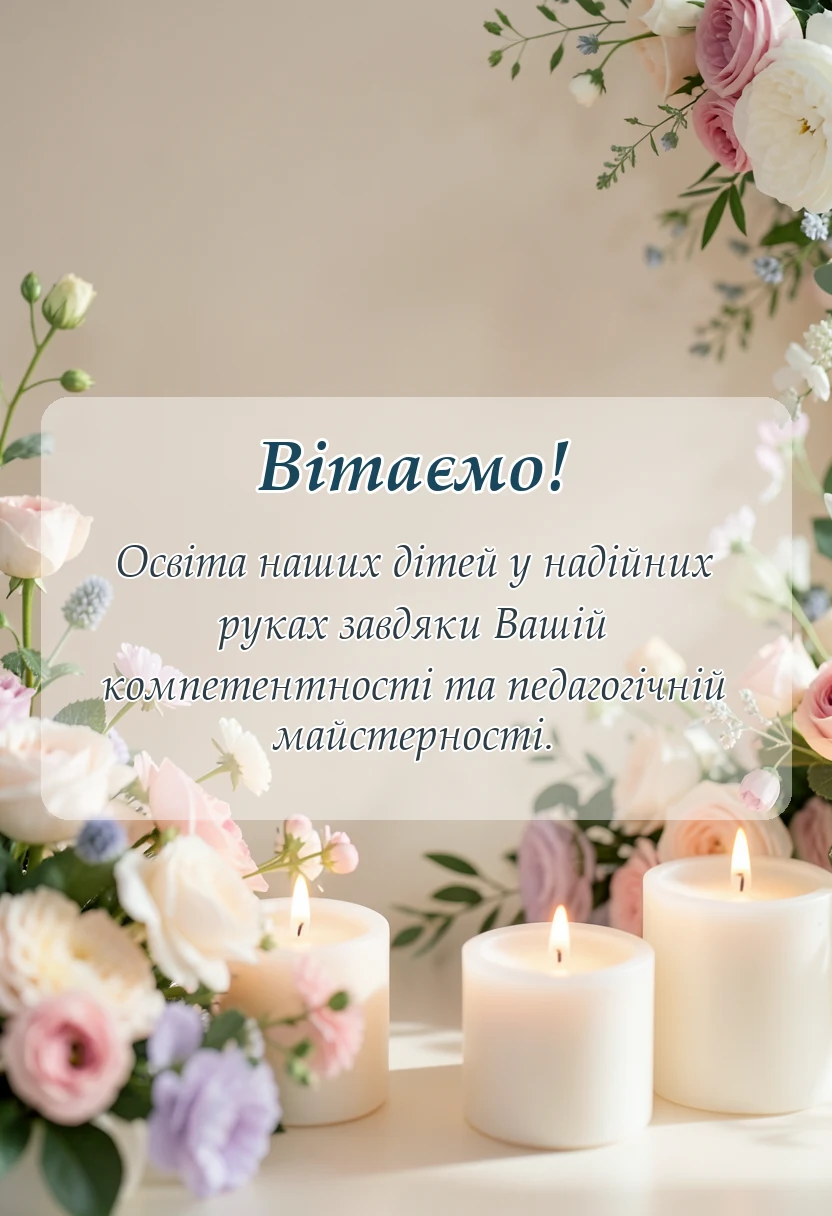 вітальна листівка - подяка вчителям від батьків