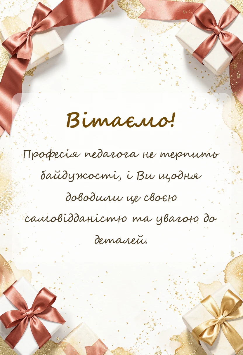 красива листівка: подяка вчителям від випускників