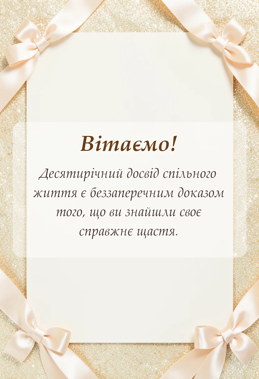 вітальна листівка - картинки на десяту річницю весілля