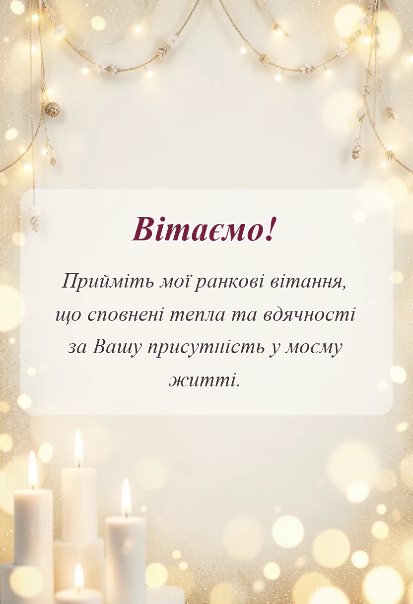 листівка з побажанням - вірш доброго ранку коханій