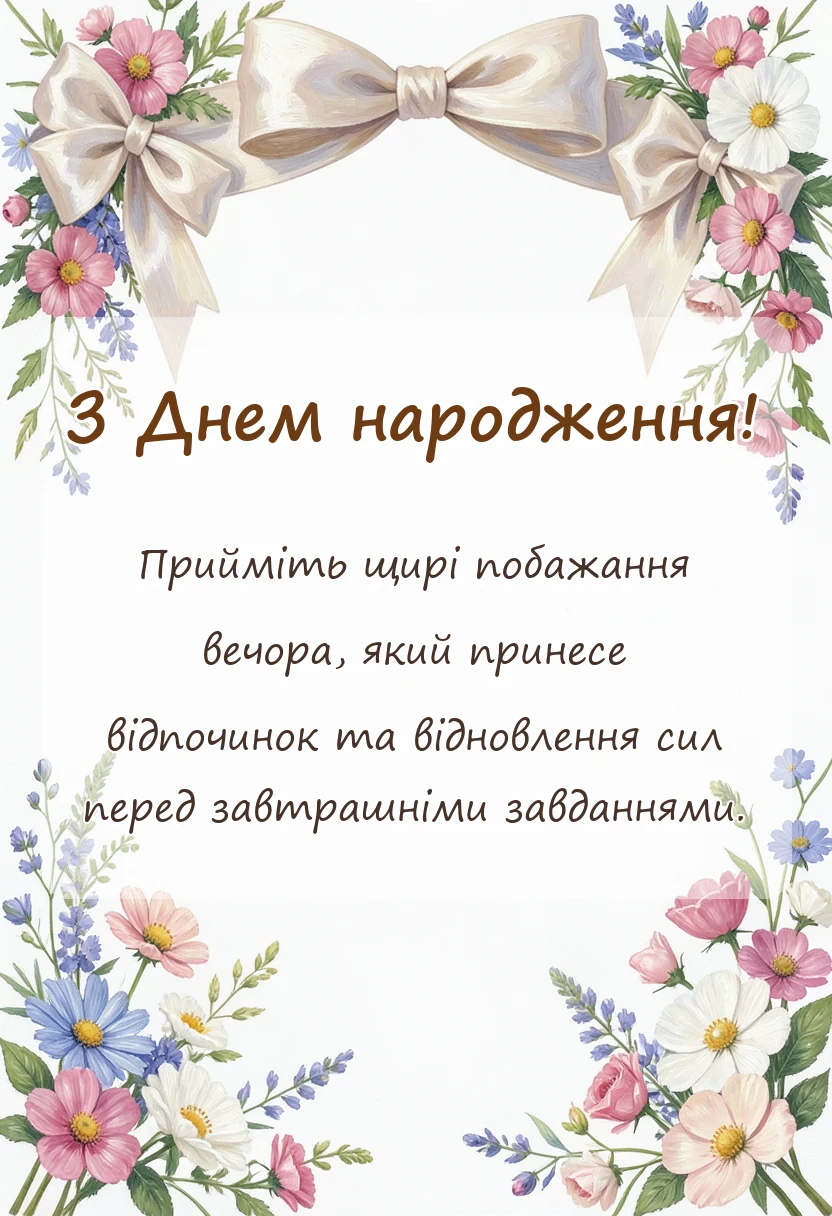 унікальна листівка - доброго вечора гарного настрою