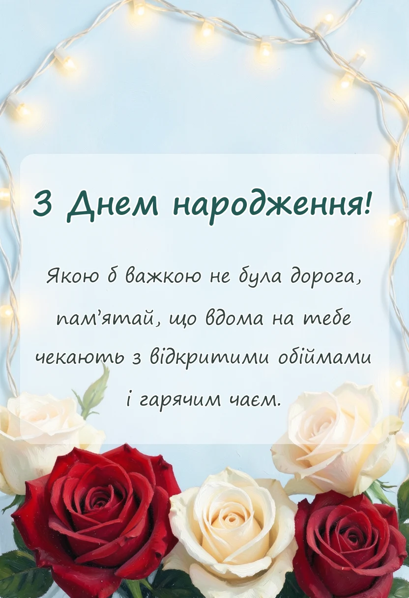 унікальна листівка - привітання з днем народження воїну