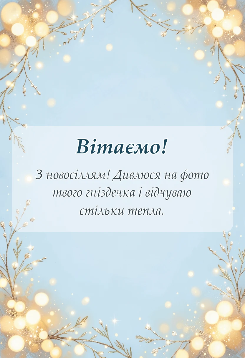 листівка з побажанням - картинки з новосіллям