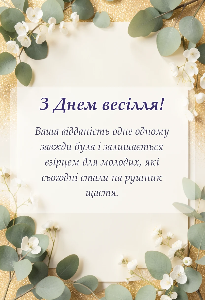 святкова картинка: вітання батькам з одруженням дітей