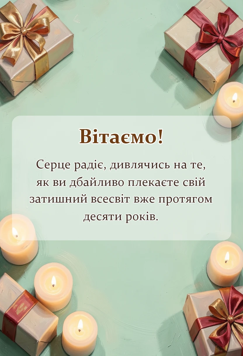 вітальна листівка - картинки на десяту річницю весілля