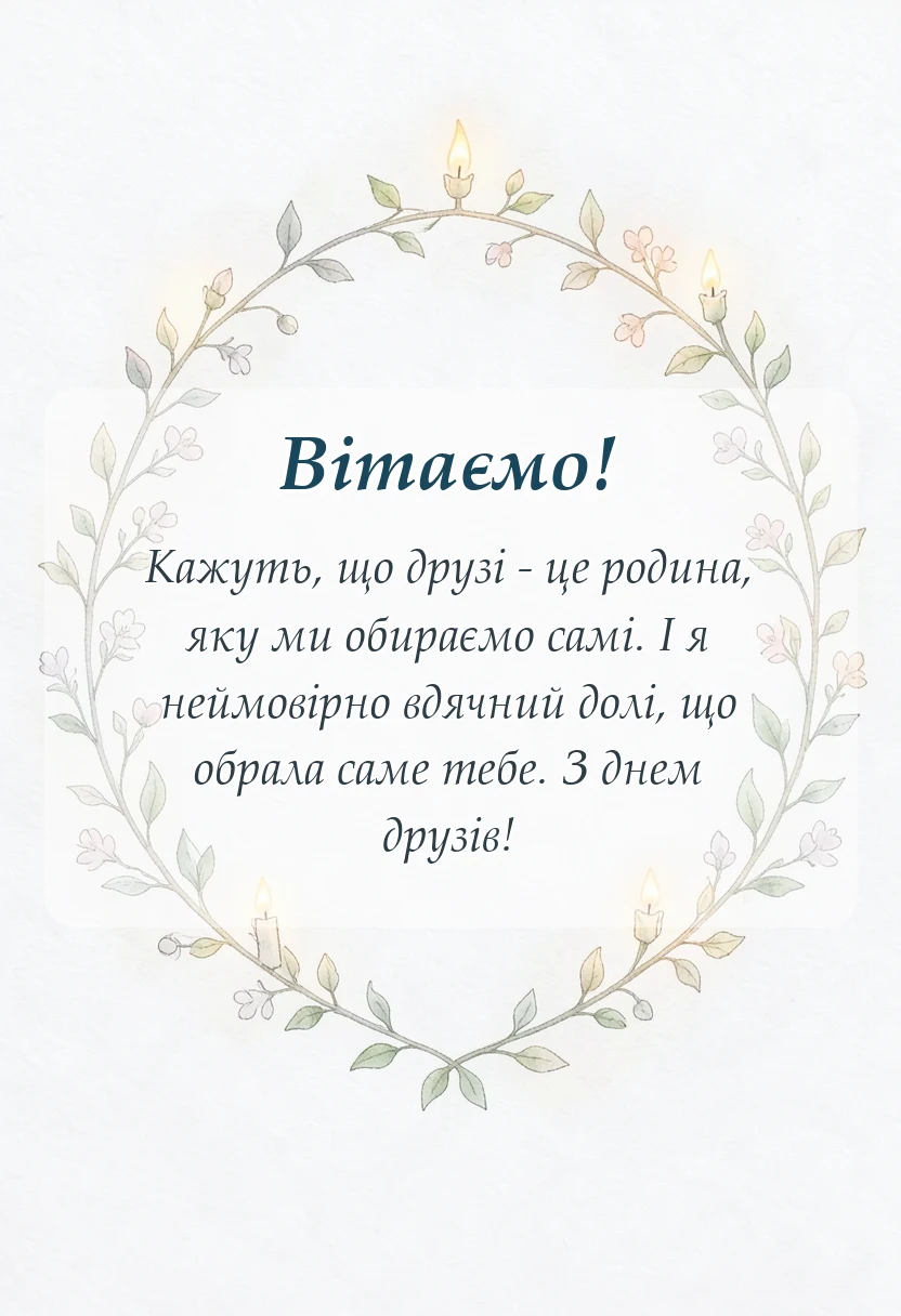унікальна листівка - картинки з днем друзів