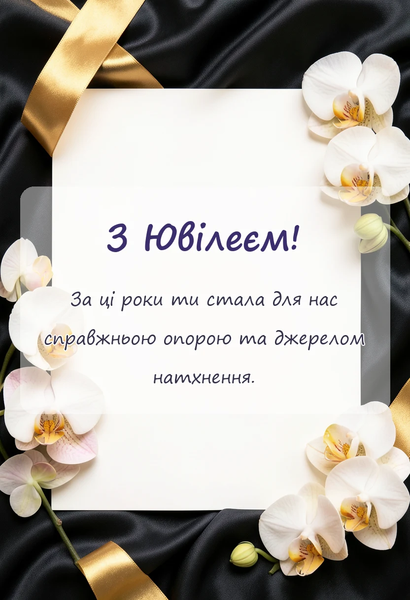 вітальна листівка - оригінальне привітання з ювілеєм