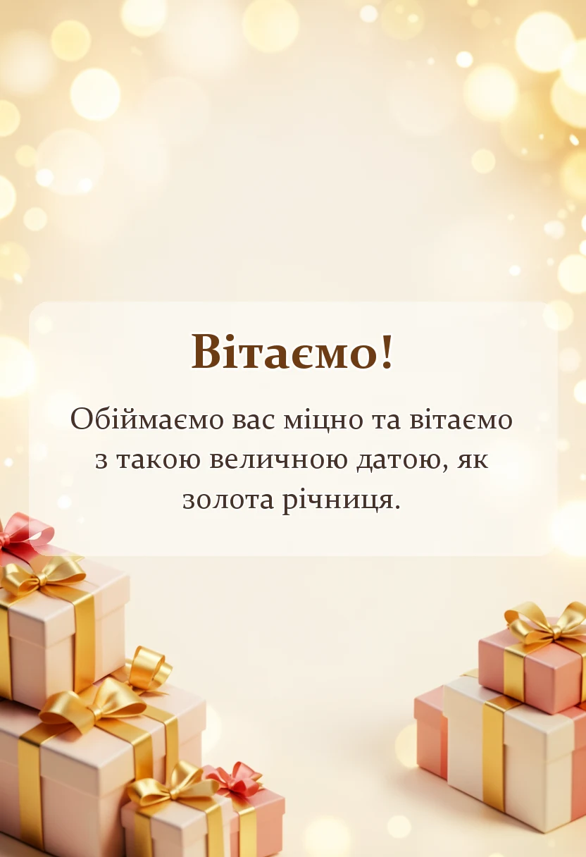 святкова картинка: що побажати на золоте весілля