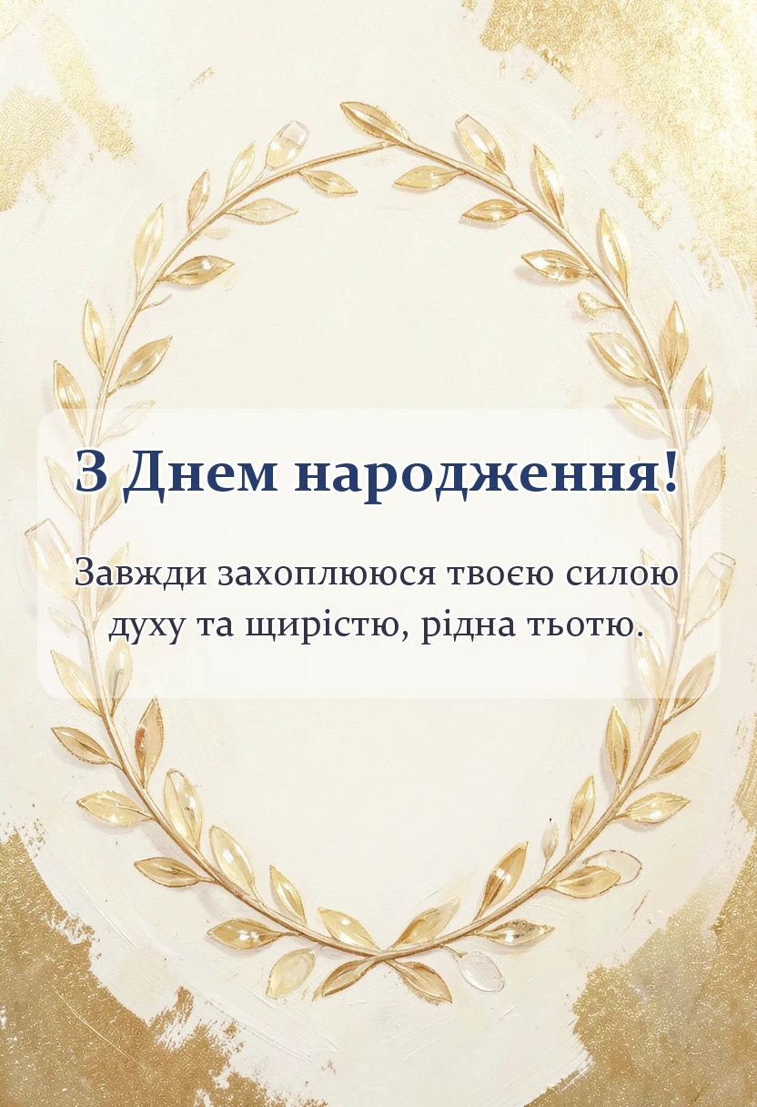 вітальна листівка - відео привітання з днем народження тьоті