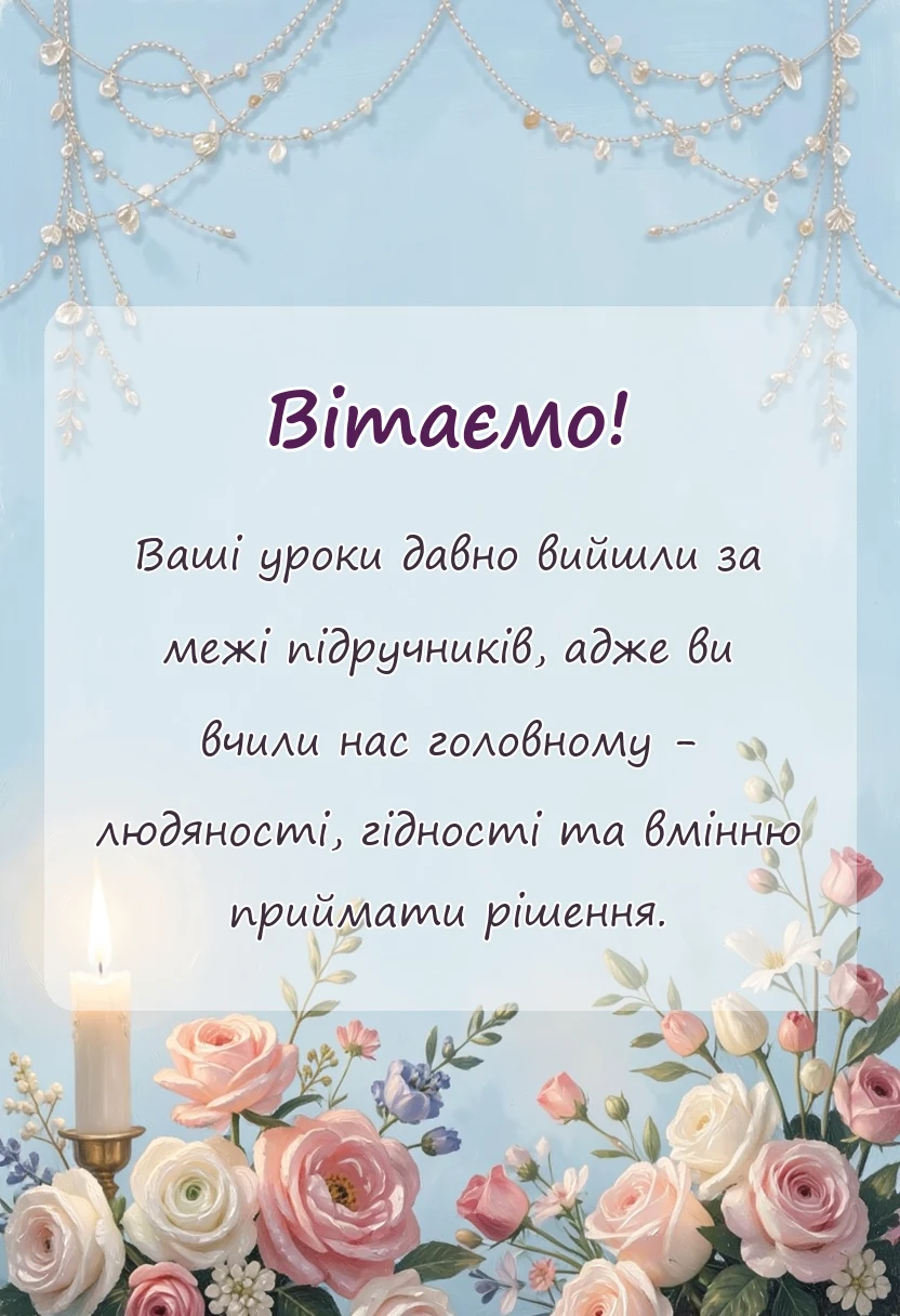 унікальна листівка - подяка вчителям