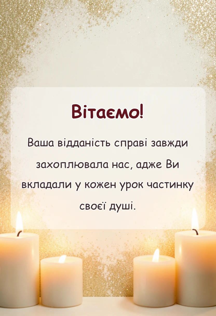 листівка з побажанням - подяка вчителям від випускників
