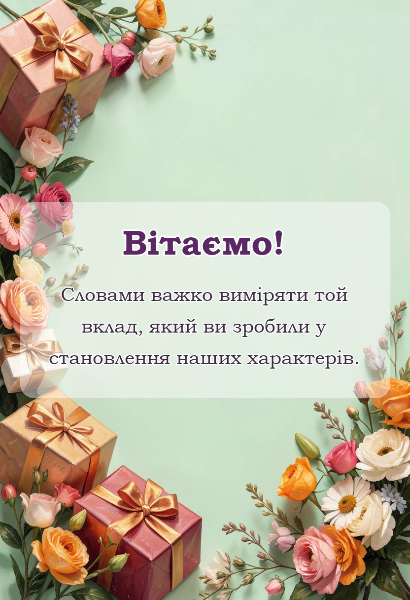 унікальна листівка - подяка вчителям до сліз