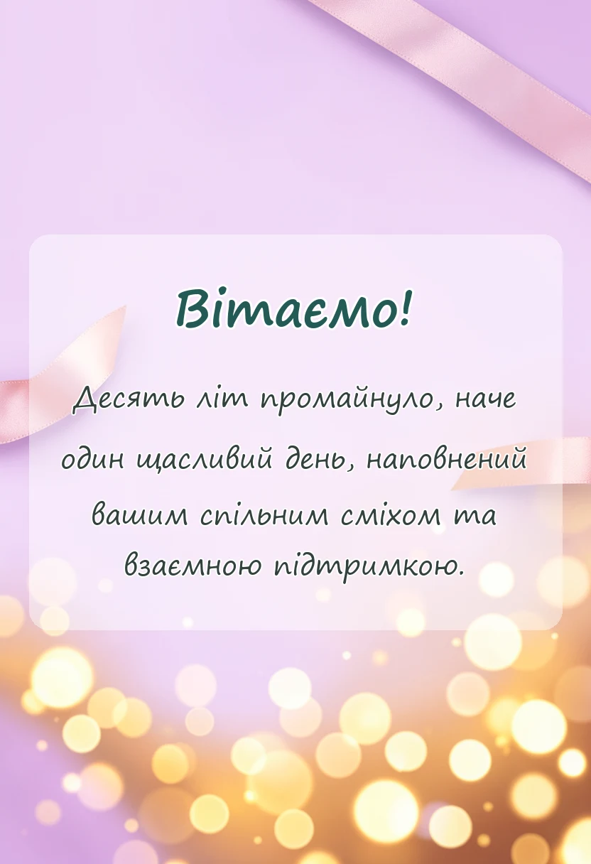 красива листівка: картинки на десяту річницю весілля