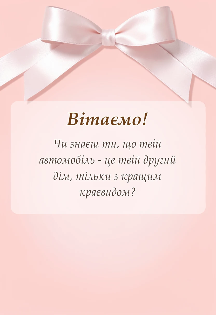 красива листівка: привітання з днем водія