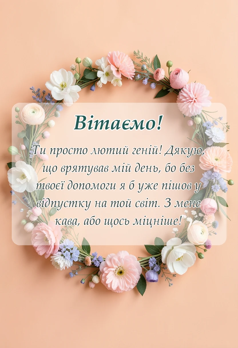 красива листівка: короткі слова подяки