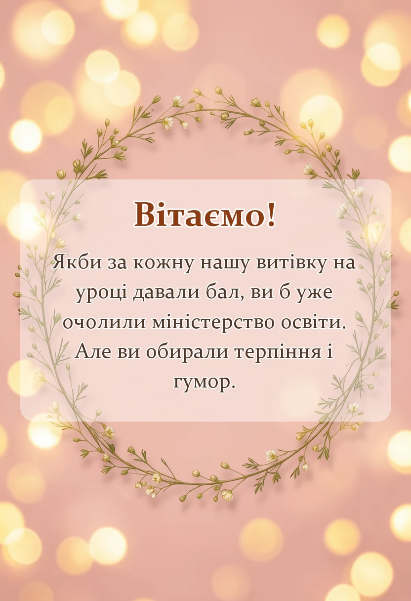 святкова картинка: подяка вчителям до сліз