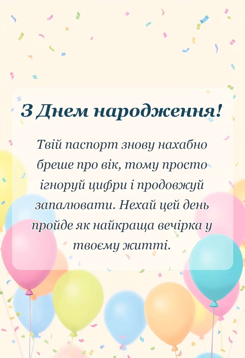 красива листівка: пост про день народження своїми словами