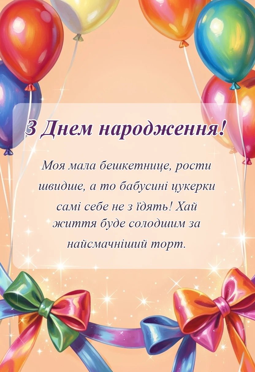 святкова картинка: гарні вірші про внучку