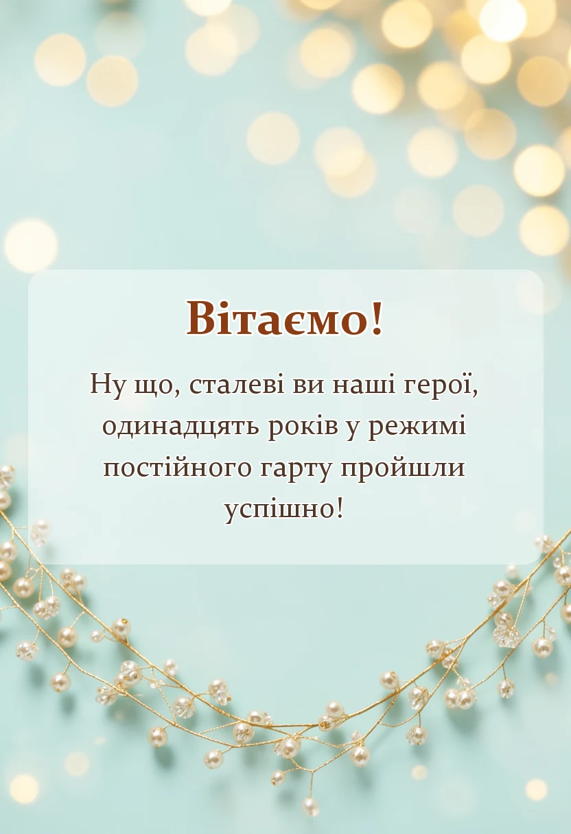 святкова картинка: привітання зі сталевим весіллям