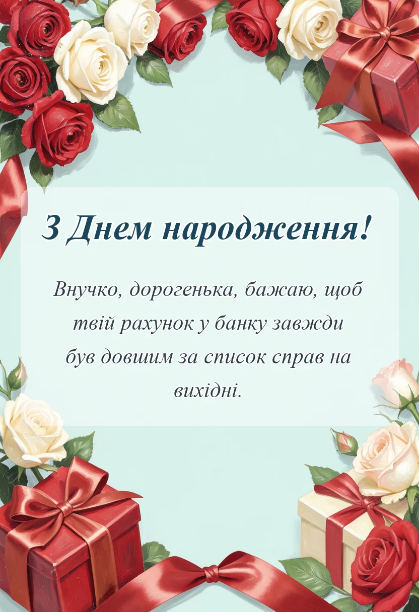 листівка з побажанням - що побажати внучці