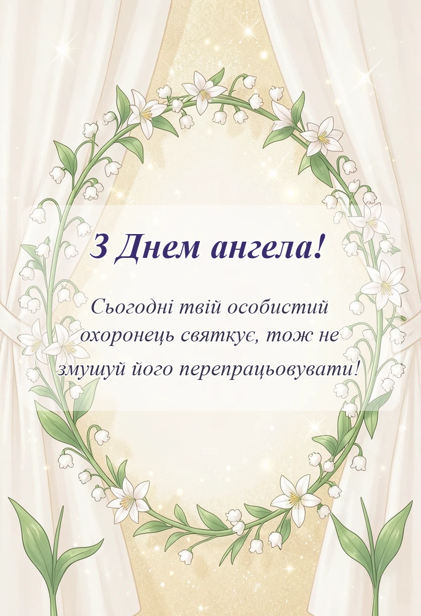 вітальна листівка - картинки з днем ангела чоловіку