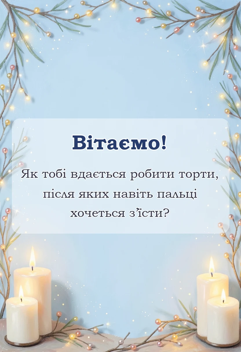 святкова картинка: подяка за торт своїми словами