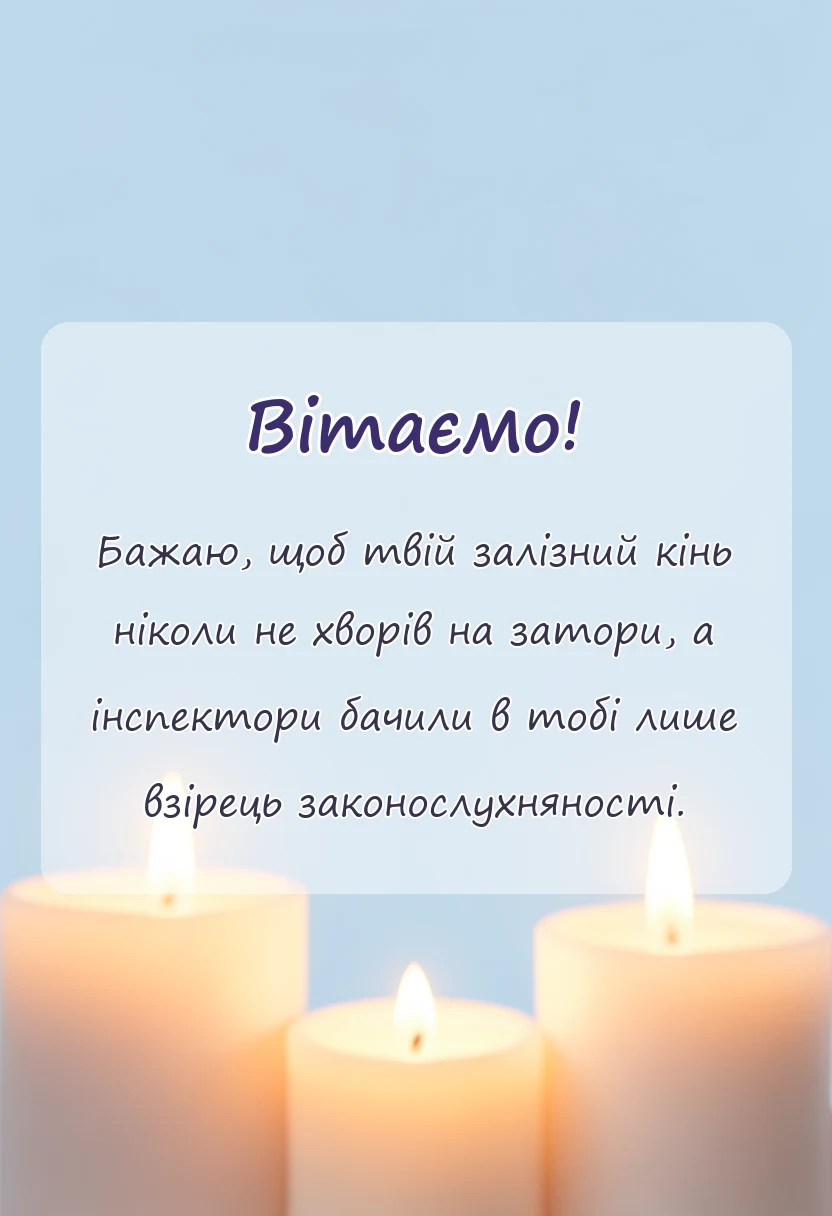 листівка з побажанням - привітання з днем водія