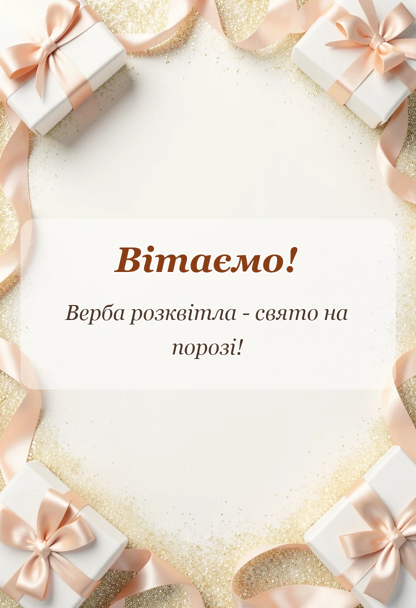 вітальна листівка - картинки з вербною неділею