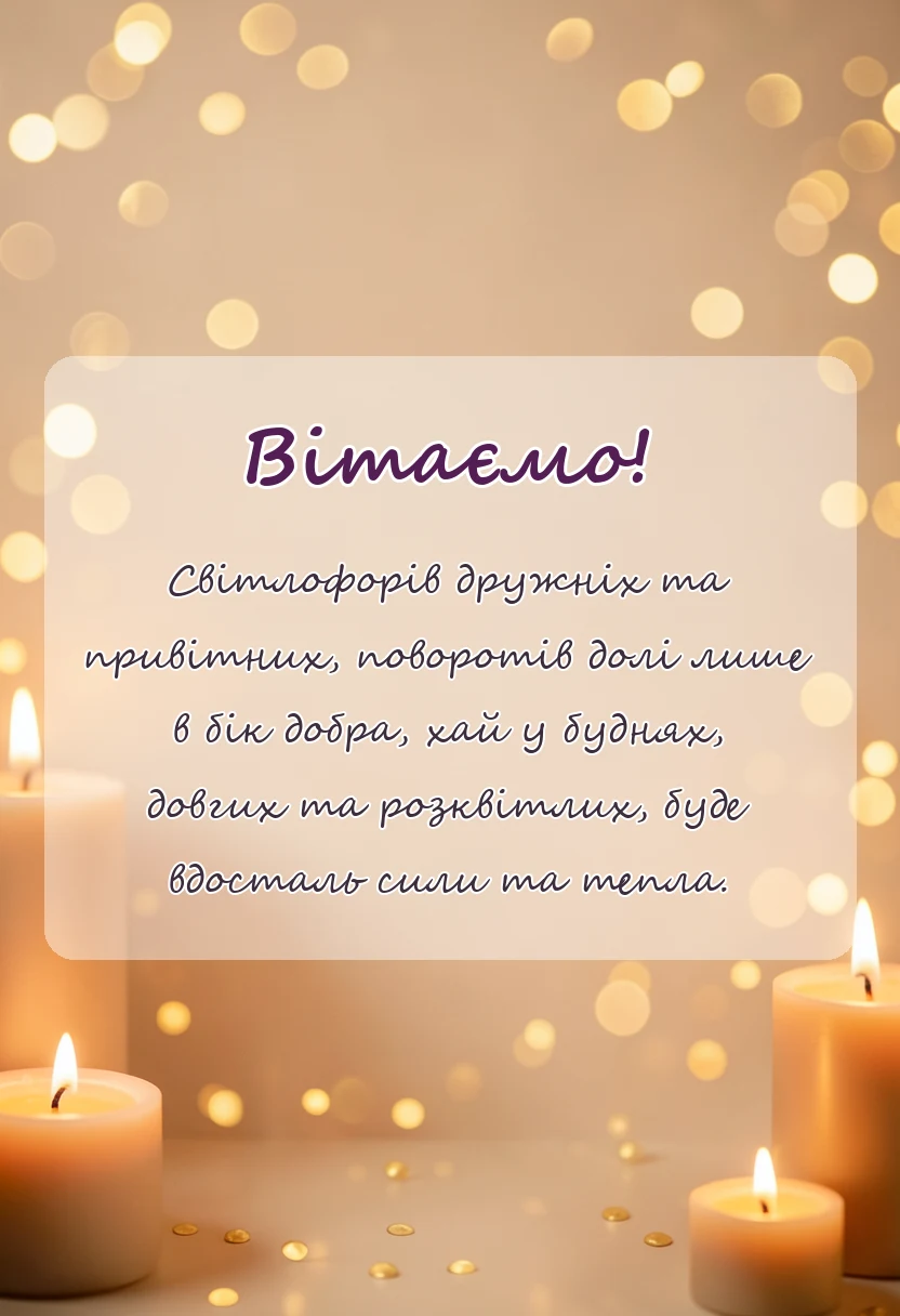 унікальна листівка - привітання з днем водія