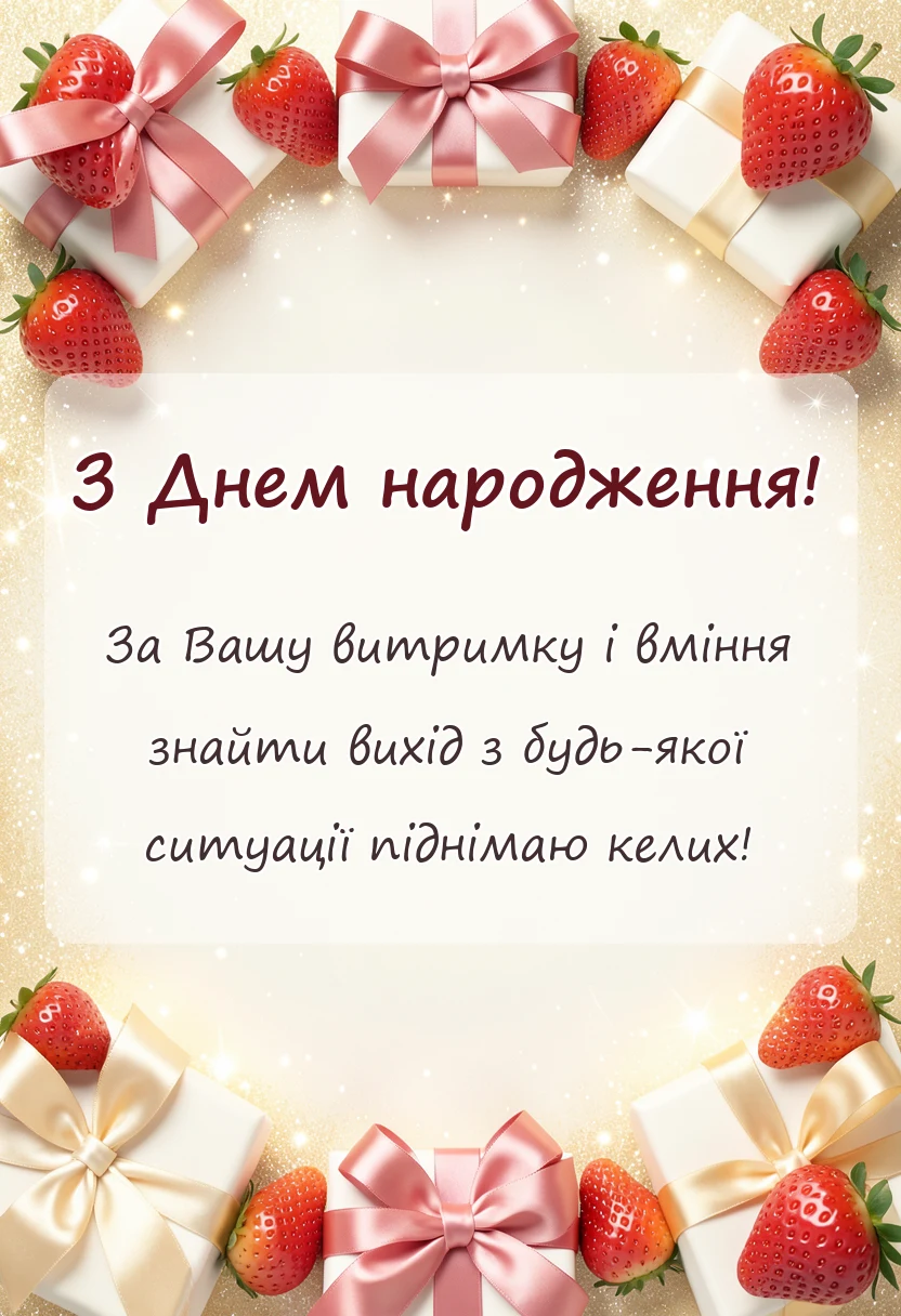 листівка з побажанням - привітання з днем народження тестя