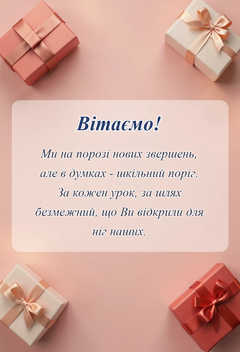 красива листівка: подяка вчителям від випускників