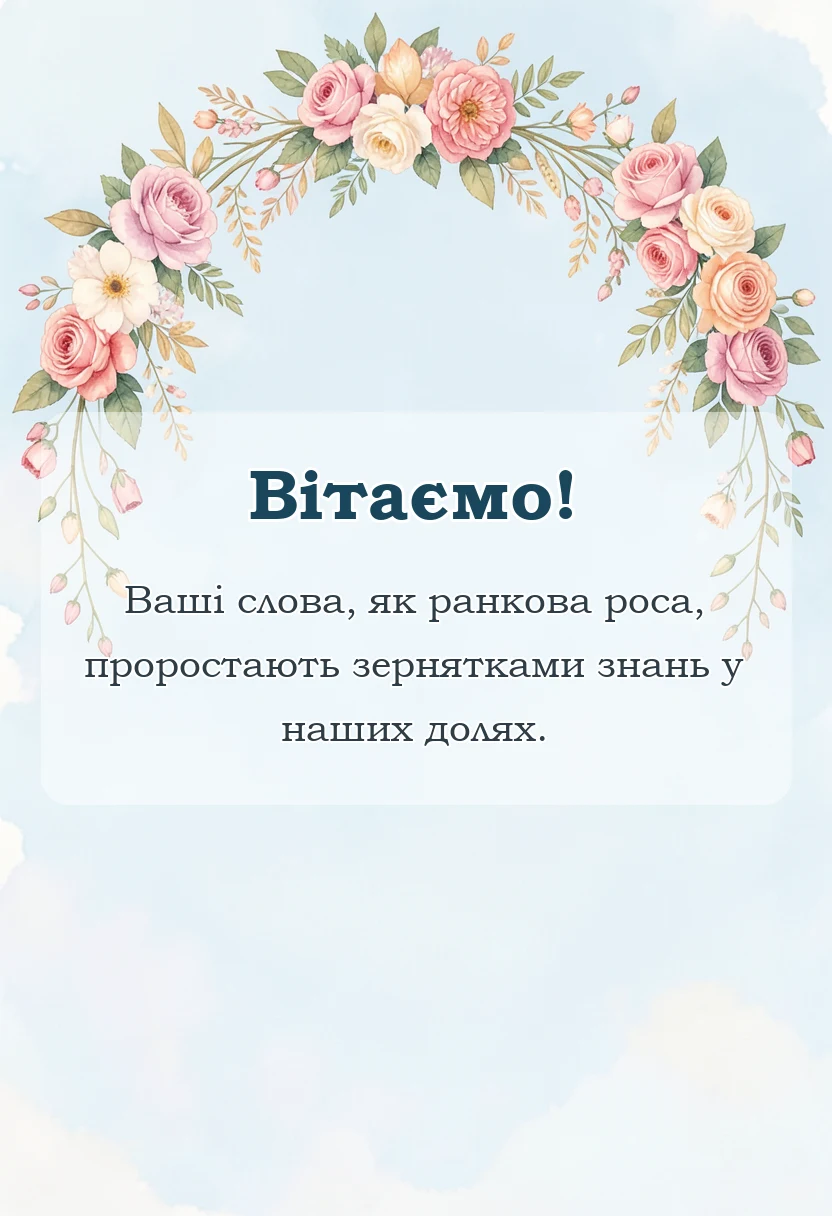 листівка з побажанням - подяка вчителям до сліз