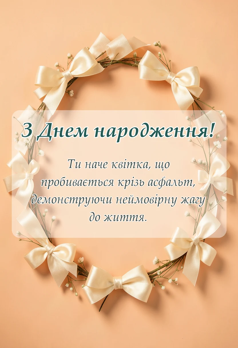 святкова картинка: привітання з днем народження під час війни
