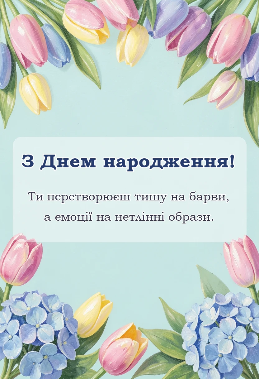 унікальна листівка - подяка художнику своїми словами