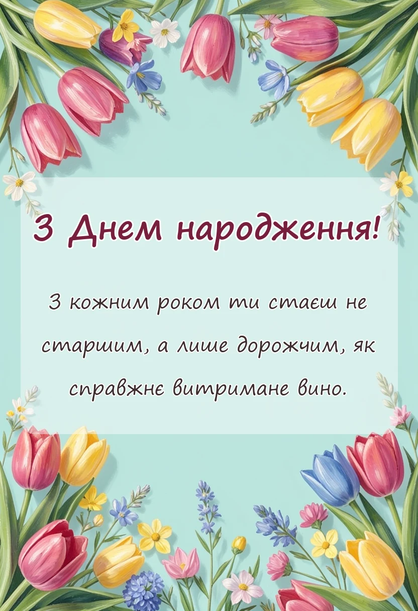 листівка з побажанням - жартівливі привітання з днем народження