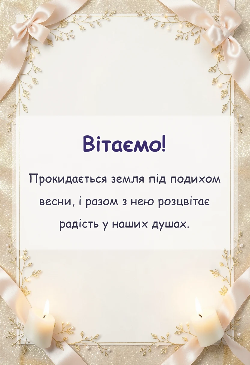 вітальна листівка - привітання з пасхою