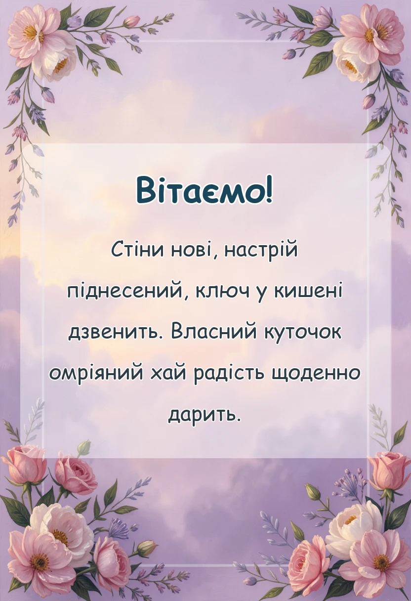 унікальна листівка - прикольні привітання на новосілля